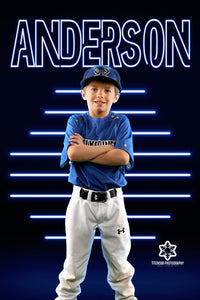 Youth baseball 2 foot x 3 foot poster