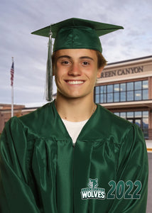 Green Canyon 5x7 Print of Cap and gown